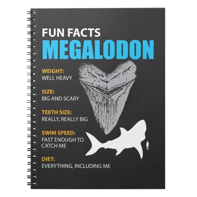 Underbar gåva för Megalodon tshirt för Anteckningsbok (Framsidan)