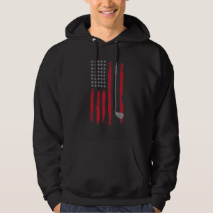 Underbar Golf USA flagga Design Golf Klubb Golf Bo Hoodie