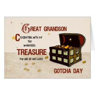 Underbar Gotcha-dag med Pirat Treasure Hälsningskort