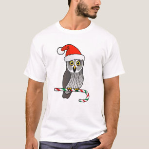 Underbar grå färguggla Santa Tee