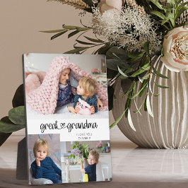 Underbar Grandma 3 Photo Cute Heart Typography