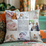 UNDERBAR GRANDMA "de mest älskade" Photo Collage Kudde<br><div class="desc">Trendig modern fotokollage-kudde för Underbar mormor. Skapa din egen personliga gåva med ett 8 (8) fotokollage bestående av en fyrkantig layoutmall för bild,  texten "den mest älskade underbara mormor" och namn/s. All text och färg kan ändras till din egen personliga smak med hjälp av alternativet anpassa ytterligare.</div>