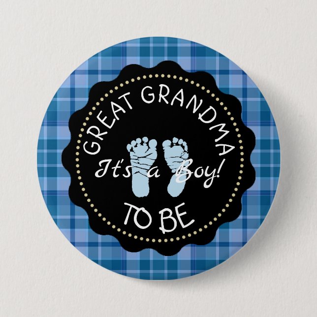 UNDERBAR GRANDMA som ska vara Blue Play Shower-kna Knapp (Framsida)
