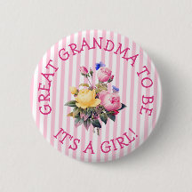 UNDERBAR GRANDMA som ska vara Rosa Blommigt Baby S