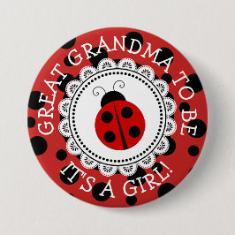 "Underbar GrandmaTo be" Ladybug Baby Shower-knapp Knapp