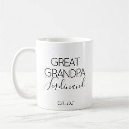 Underbar Grandpa Namn Gravid Announcement Gift Kaffemugg