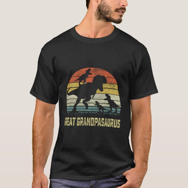 Underbar Grandpa Saurus T Rex Dinosaur Grandpa 3 F Shirt (Framsida)