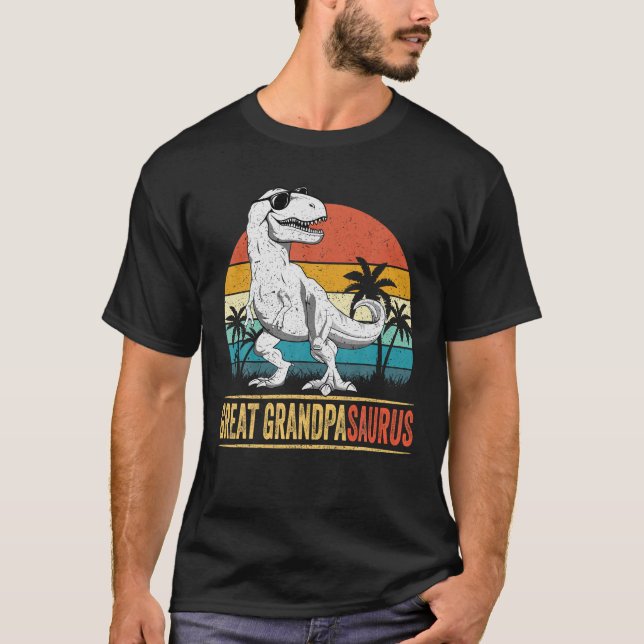 Underbar Grandpasaurus T rex Dinosaur Grandpa Saur Shirt (Framsida)