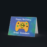 Underbar Grandson 14 Year Old Birthday Gamer Contr Kort<br><div class="desc">Alla i familjen är glada för den kommande 14-årsdagen av din underbara barnson. Bäst att du läser upp dig själv för firande genom att få en kopia av det här kortet som har en videospelsstyrenhet på framsidan,  något som skulle påminna honom om hans videospelhobby.</div>