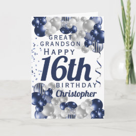 Underbar Grandson 16:e födelsedag Kort