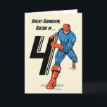 Underbar Grandson 4e födelsedagen Superhjälte Kort<br><div class="desc">Ett stort firande kommer snart att inträffa om bara några dagar till. Det kommer att vara du underbara barnsonens 4e födelsedagen och du vill göra det speciellt för honom. Gör det speciellt genom att kasta honom med det här kortet som säger att han är en superhjälte till sin familj och...</div>