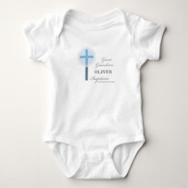 Underbar Grandson Baptism Blue Snöre Personlig T Shirt