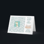 Underbar Grandson Fantastisk Birthday Puzzle Maze  Kort<br><div class="desc">Din underbara barnson kommer snart att fira sin födelsedag. Varför inte överraska honom med det här roligt-kortet som han också kan göra tidigare för att hjälpa den hungriga hund att nå den toppade kakan.</div>