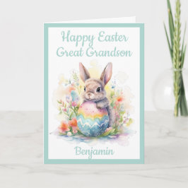 Underbar Grandson Glad påsk Bunny Egg Cute Helgkort