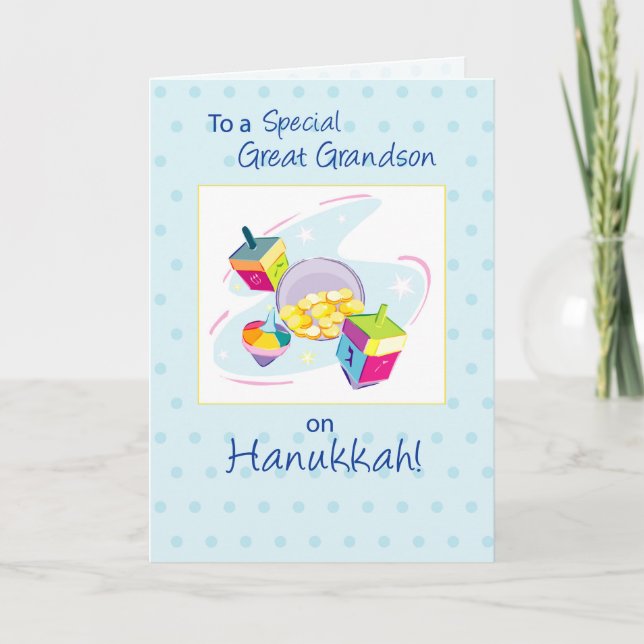 Underbar Grandson Hanukkah Helgkort (Framsida)