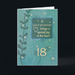 Underbar Grandson-Religiösa 18:e födelsedagen Hand Kort<br><div class="desc">Alla är bara optimistiska inför det kommande särskilda tillfället. Eftersom dagen är nära och din underbara barnson är redot att vända arton bör du också redo kortet till ge den dagen. Gör så att hjärtat smälter med det här kortet.</div>
