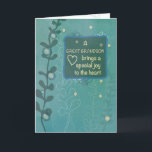 Underbar Grandson Religiösa Birthday Hand plockade Kort<br><div class="desc">En underbar barnson är som ett löv för det gamla träd. Nu när din underbara barnson firar sin födelsedag borde du hellre ge honom detta kort som säger att han är en välsignelse och ett barn som är mycket älskat.</div>