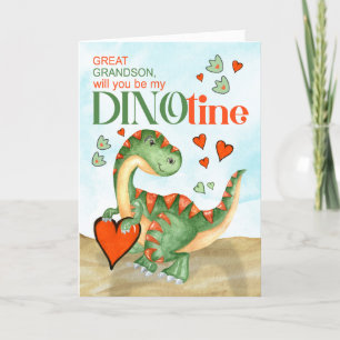 Underbar Grandson T-Rex Dinosaur ska vara min DINO Helgkort