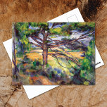 Underbar Gräs nära Aix Cezanne Vykort<br><div class="desc">Ett vykort för konst i bra med Underbara Gräs Near Aix (1895-1897),  en målning av Fransk Post-Impressionist-konstnären Paul Cézanne (1839-1906),  som skildrar ett landskap som domineras av ett stort gräs träd i förgrunden.</div>