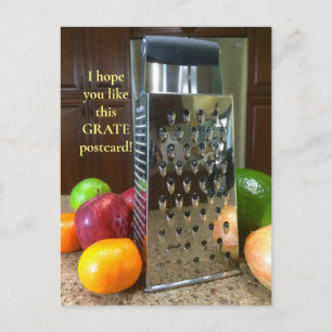 Underbar Grate Pun, Finny Food Postcard, Postcross Vykort