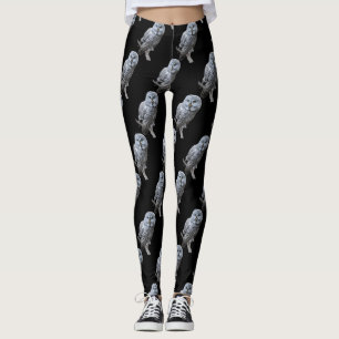 Underbar Grått Uggla Leggings