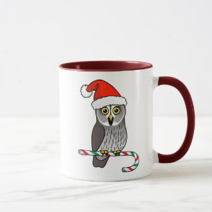 Underbar Grått Uggla Santa Mugg