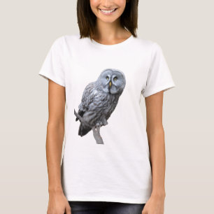 Underbar Grått Uggla T Shirt