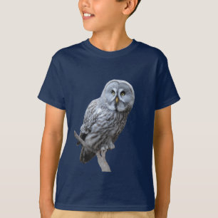 Underbar Grått Uggla T Shirt