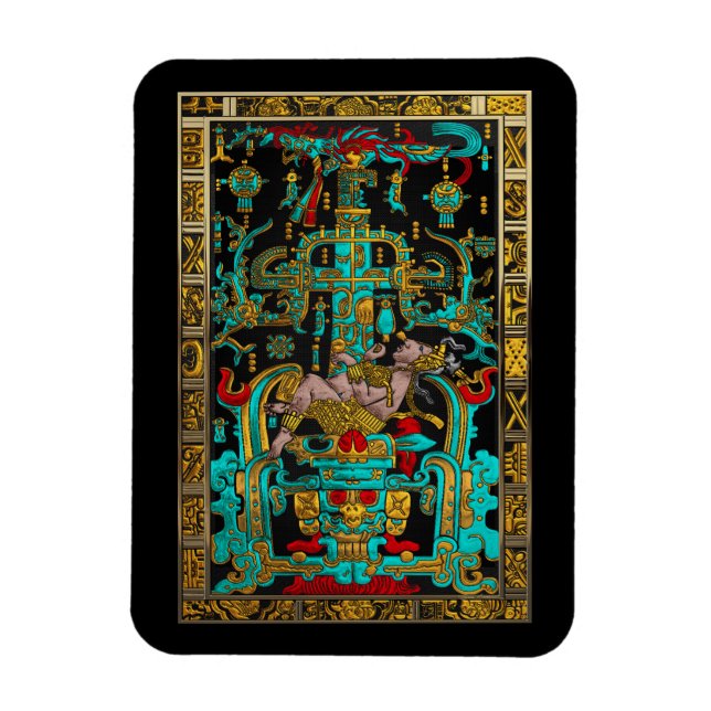 Underbar Grav i Pakal - Palenque Astronaut Magnet (Vertikal)