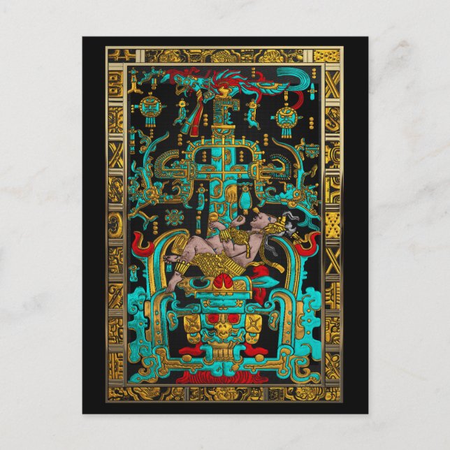 Underbar Grav i Pakal - Palenque Astronaut Vykort (Framsida)