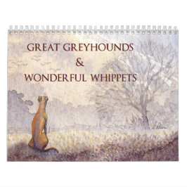 Underbar Greyhounds & Wonderful Whippets-kalender Kalender