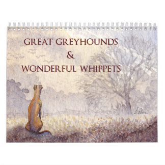 Underbar Greyhounds & Wonderful Whippets-kalender Kalender