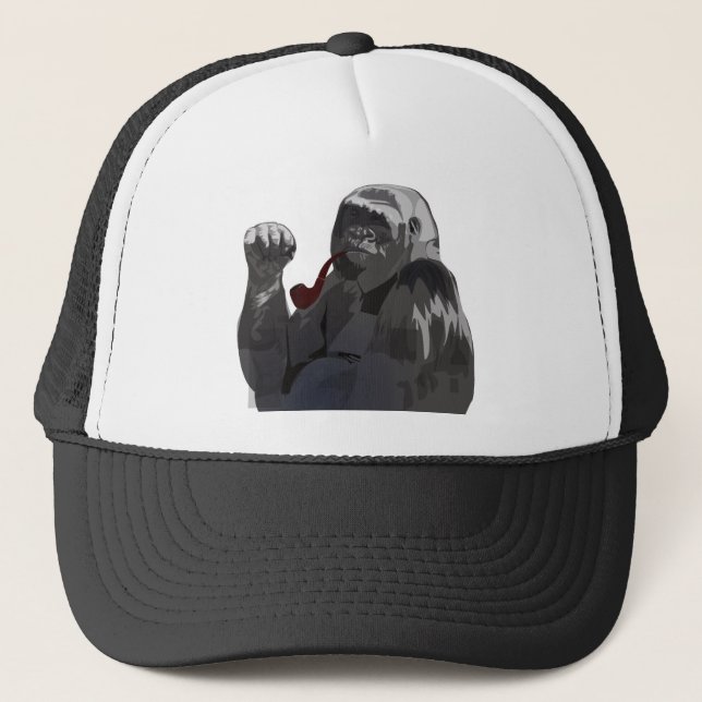 Underbar grön gorilla truckerkeps (Framsida)