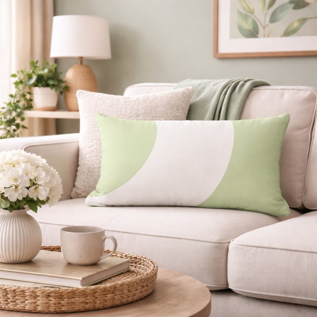 Underbar grön och vit lumbarkudde (Skapare uppladdad)