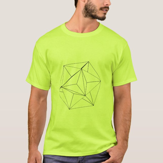 Underbar Grönt av Dodekahedron Safety Gult T Shirt (Framsida)