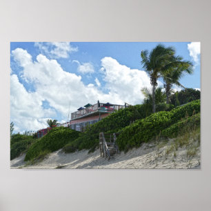 Underbar Guana Cay Beach Pub, Bahamas Poster