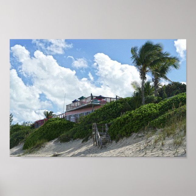 Underbar Guana Cay Beach Pub, Bahamas Poster (Framsidan)