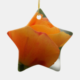 underbar gul ros blomsterfotografi. julgransprydnad keramik