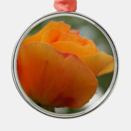 underbar gul ros blomsterfotografi. julgransprydnad metall