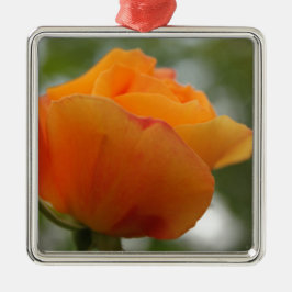 underbar gul ros blomsterfotografi. julgransprydnad metall