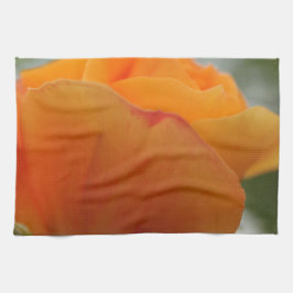 underbar gul ros blomsterfotografi. kökshandduk