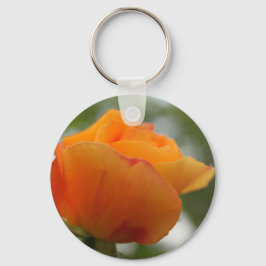 underbar gul ros blomsterfotografi. nyckelring