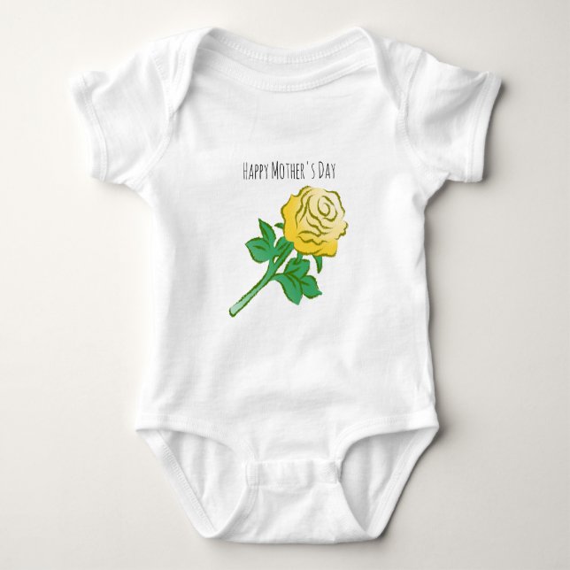 Underbar gul ros t shirt (Framsida)