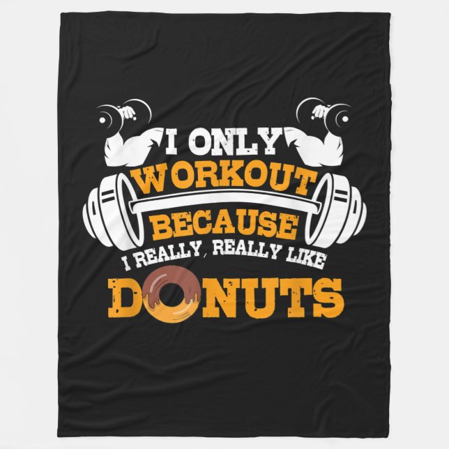 Underbar Gym Sayed Donuts Älskare Gift Fleecefilt (Framsidan)