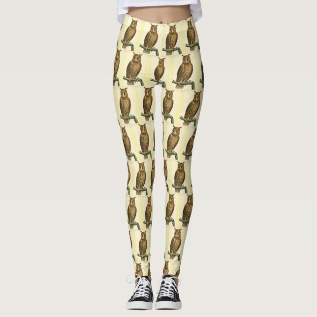 Underbar häftad OwlThunder_Cove Leggings (Framsida)