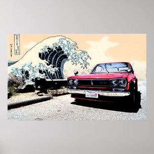 "Underbar Hakosuka" Skyline på PCH Poster
