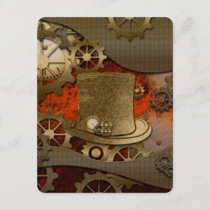 Underbar hatt för Steampunk häxa Inbjudningar