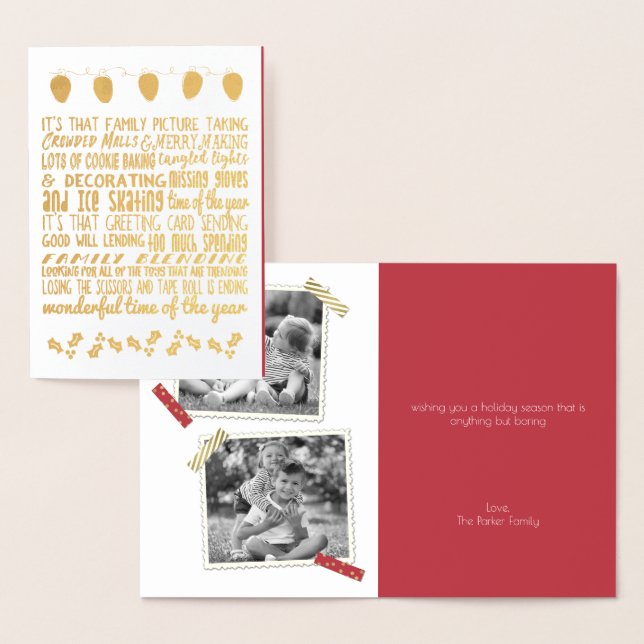 underbar Helgdag Chaos Folierat Kort (Display)