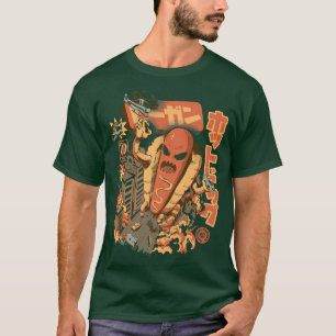 Underbar Hett Hund Monster Food Japansk City Kawai T Shirt