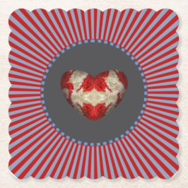 Underbar hjärtsamling - grått rand underlägg papper